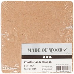 Creativ Company dessous de verre MDF kit créatif 6 pièces - décoration loisirs