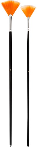 Creativ Company set de pinceaux - pinceaux éventail pour peinture - 2 pièces-2