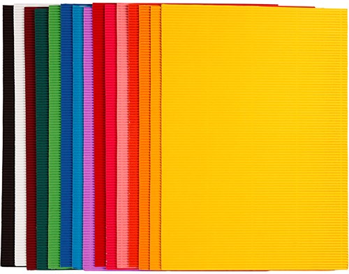 Creativ Company papier ondulé loisirs créatifs 25x35 cm 15 feuilles couleurs-2