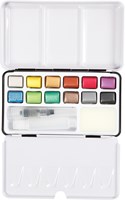 Creativ Company set aquarelle métallique - 12 couleurs avec pinceau-2