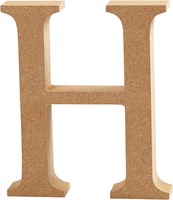 Creativ Company lettre en bois H décoration 8cm MDF marron