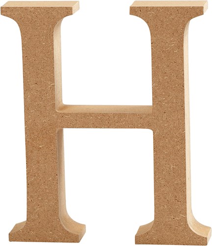 Creativ Company lettre en bois H décoration 8cm MDF marron