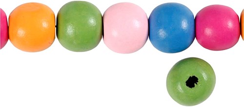 Creativ Company mélange de perles en bois - perles créatives colorées 12mm 40 pièces-3