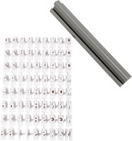 Creativ Company kit tampon lettres et chiffres en caoutchouc 6 mm blanc-3