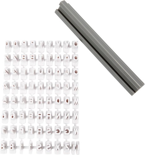 Creativ Company kit tampon lettres et chiffres en caoutchouc 6 mm blanc-3
