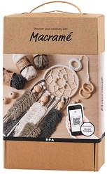 Creativ Company Kit de démarrage macramé nœuds - Set attrape-rêves DIY