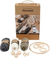 Creativ Company Kit de démarrage macramé nœuds - Set attrape-rêves DIY-2