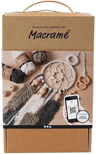 Creativ Company Kit de démarrage macramé nœuds - Set attrape-rêves DIY-3