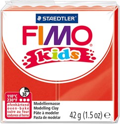 Fimo pâte à modeler rouge - argile à cuire au four 42g pour enfants