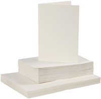 Creativ Company cartes et enveloppes blanc cassé 50 sets papier créatif-2