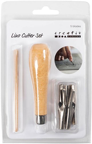 Creativ Company set de découpe linoléum - outil créatif 7 pièces