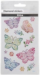 Diamant Stickers Vlinder, 1 Vel