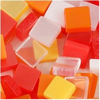 Creativ Company jouet mini mosaïque rouge orange 5x5mm 25 grammes-3