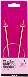 Creativ Company aiguilles à tricoter circulaires bambou 3 mm 40 cm set créatif