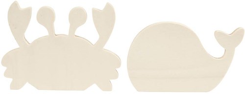Creativ Company jouet en bois animaux marins crabe et baleine décoration-2