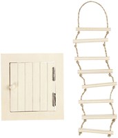 Creativ Company trappe de grenier en bois jouet avec échelle en corde 9-20 cm-2