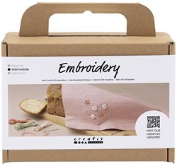 Creativ Company Mini Kit Broderie Serviette - Set DIY Broderie Textile