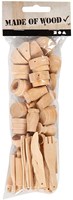 Houten Keukengerei, 50dlg.
