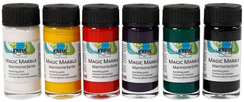 Creativ Company Magic Marble peinture effet marbre set 6 couleurs 20ml basique-2