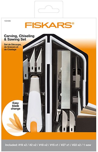 Creativ Company set couteau ciseau et scie - outil de bricolage 12 pièces