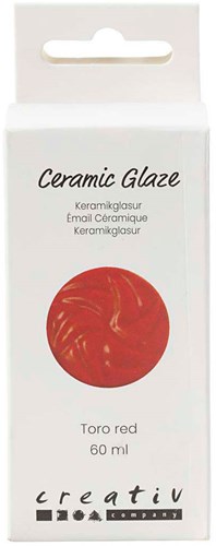 Creativ Company émail céramique Toro Red 60ml - finition rouge brillante