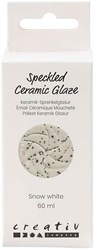 Creativ Company émail céramique blanc neige moucheté 60ml couvrant