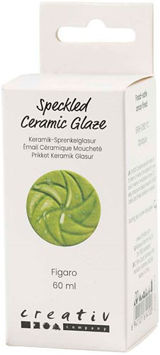 Creativ Company émail céramique vert pistache moucheté 60ml couvrant-3