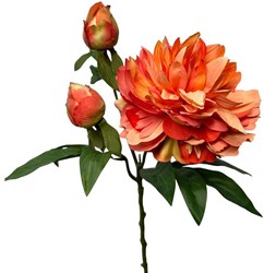 Roberts Collection fleur artificielle pivoine spray orange 64cm décoration