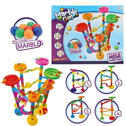 Toi-Toys circuit à billes jouet set 20 pièces coloré créatif