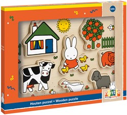 Bambolino Toys puzzle en bois Miffy ferme jouet éducatif pour tout-petits