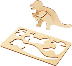 Colorations kit de construction dinosaure 3D en bois - set de 4 puzzles créatifs