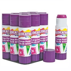 Colorations bâtons de colle lot de 12 - 25g par bâton - loisirs créatifs