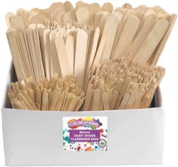 Colorations bâtonnets en bois jouet créatif set de classe 1200 pièces