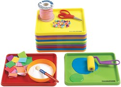 Colorations plateau de bricolage lot de 12 - plateaux colorés pour enfants