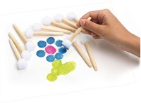 Colorations pinceaux de peinture - Paint-A-Dot pour enfants 12 pièces
