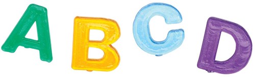 Colorations jouet alphabet - Lettres majuscules colorées transparentes 260 pcs-3