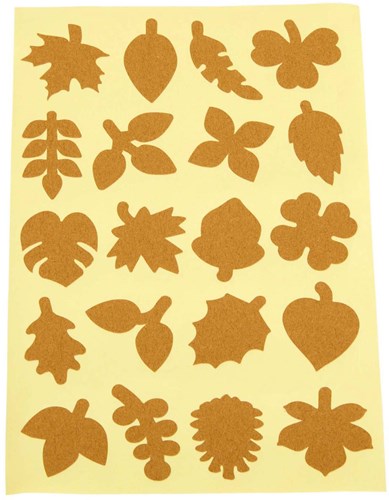 Colorations autocollants botaniques créatifs marron 400 pièces papier-3