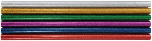 Colorations bâtons de colle pailletée set créatif 6 pièces hot melt
