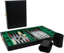 HOT Games Valise de backgammon magnétique noire 23x17