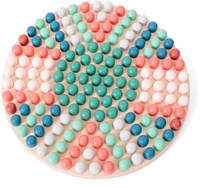 Mozaiek pin board jouet en bois jeu créatif éducatif multicolore-3