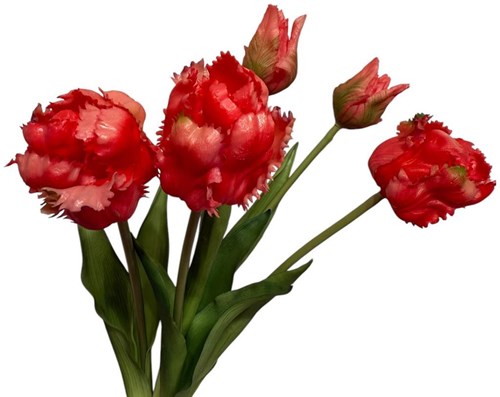 Roberts Collection bouquet artificiel tulipes parrot cerise fleurs décoratives