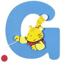 Goki lettre en bois G décoration murale chambre enfant