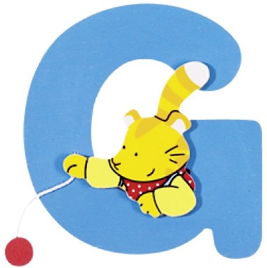 Goki lettre en bois G décoration murale chambre enfant