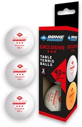 Schildkröt balles de tennis de table 3 étoiles poly 40+ blanc 3 pièces