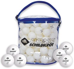 Schildkröt balles de tennis de table blanches poly 40+ 144 pièces sac