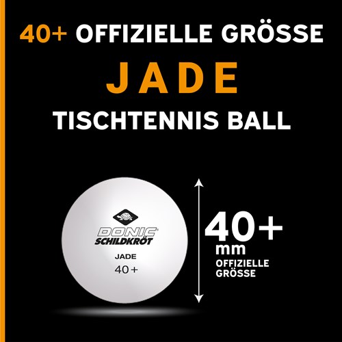 Schildkröt balles de tennis de table Jade Poly 40+ set 6 pcs blanc orange-2