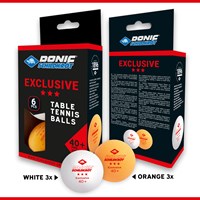 Schildkröt balles de tennis de table 3 étoiles Poly 40+ 6 pièces blanc et orange-2