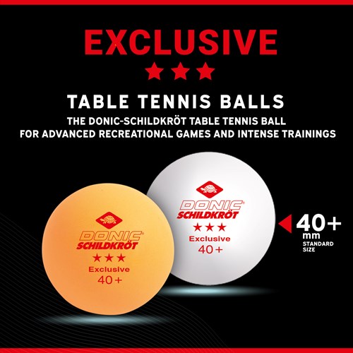 Schildkröt balles de tennis de table 3 étoiles Poly 40+ 6 pièces blanc et orange-3