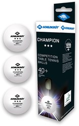 Schildkröt balles de tennis de table 3 étoiles ITTF poly 40+ blanc 3 pièces