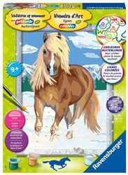 Ravensburger peinture par numéro cheval dans la neige - kit créatif